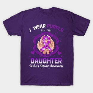 I Wear Purple For My Daughter Crohn's Disease Awareness T-Shirt